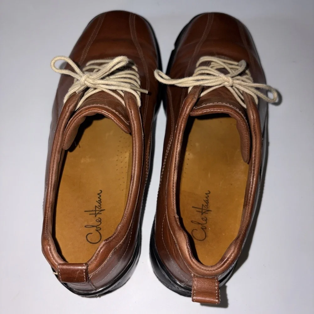 Cole Haan Air Shoes Mens Size 8 M Brown Leather Lace Up Dress Oxford Comfort